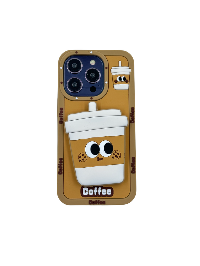 Maciņš 3D COFFEE AR STATĪVU IPHONE 14