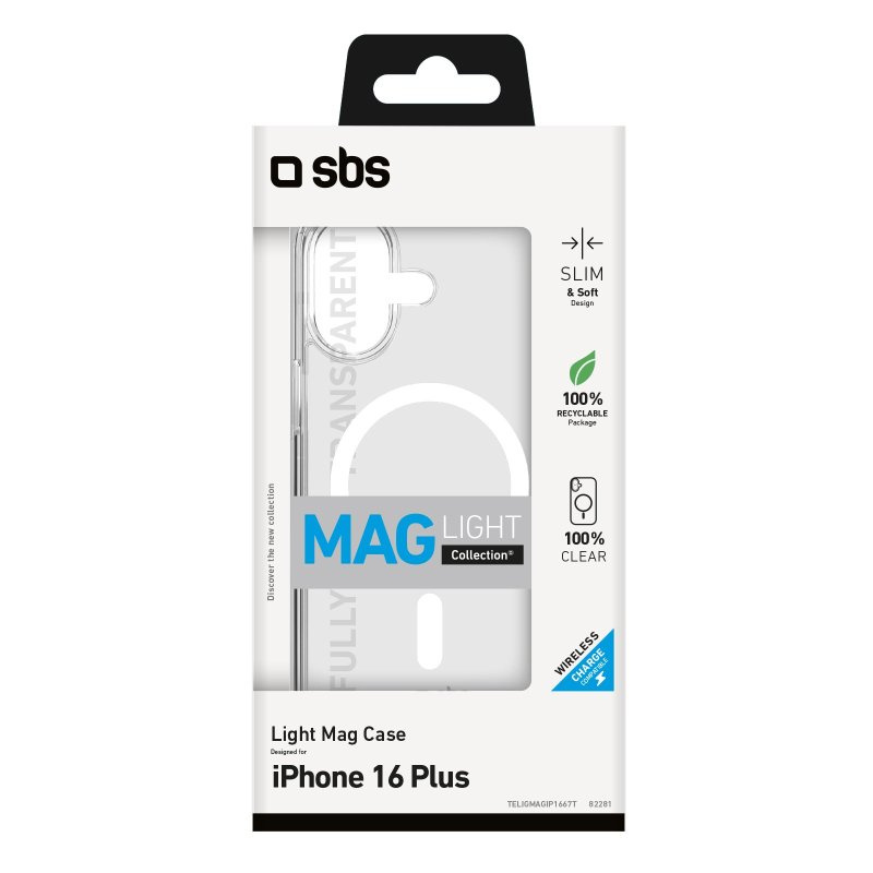SBS cietais maciņš ar MagSafe uzlādi iPhone 16 Plus