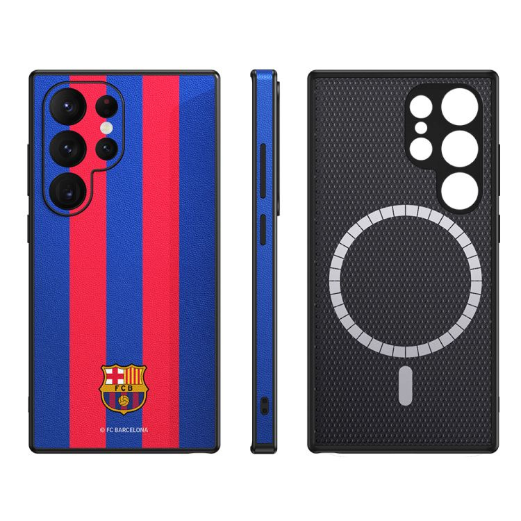 FC Barcelona maciņš Samsung Galaxy S24 Ultra magnētiskais maciņš MagSafe OCFCBMCS24UBG BG