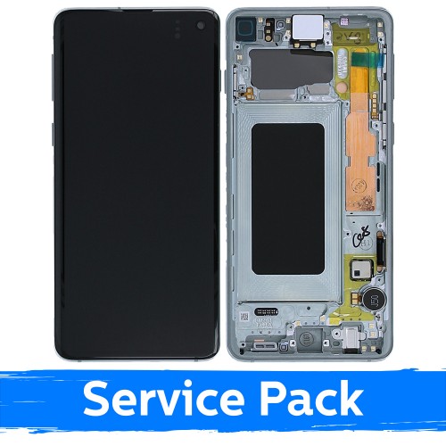 LCD Displejs Saderīgs ar Samsung G973 S10 Ar Frame / Prism Zaļš / (Service Pack)