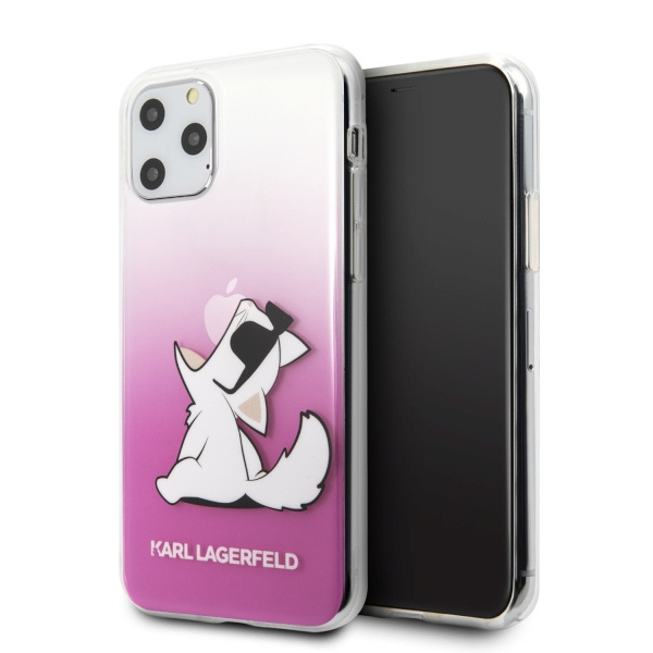 Karl Lagerfeld KLHCN65CFNRCPI iPhone 11 Pro Max cietais maciņš rozā Choupette Fun