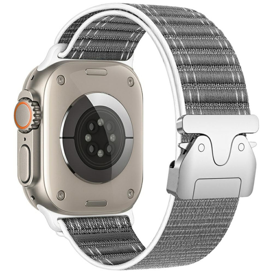 Beline Woven Nylon Diagonal Style Parachute siksniņa Apple Watch 42/44/45/49mm pelēks