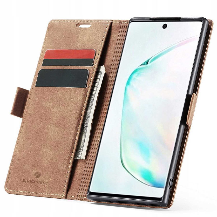 Spacecase maka maciņš Galaxy Note 10 gaiši brūns