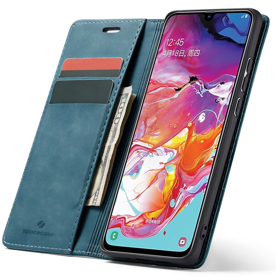 Spacecase maka maciņš Galaxy A70 zils