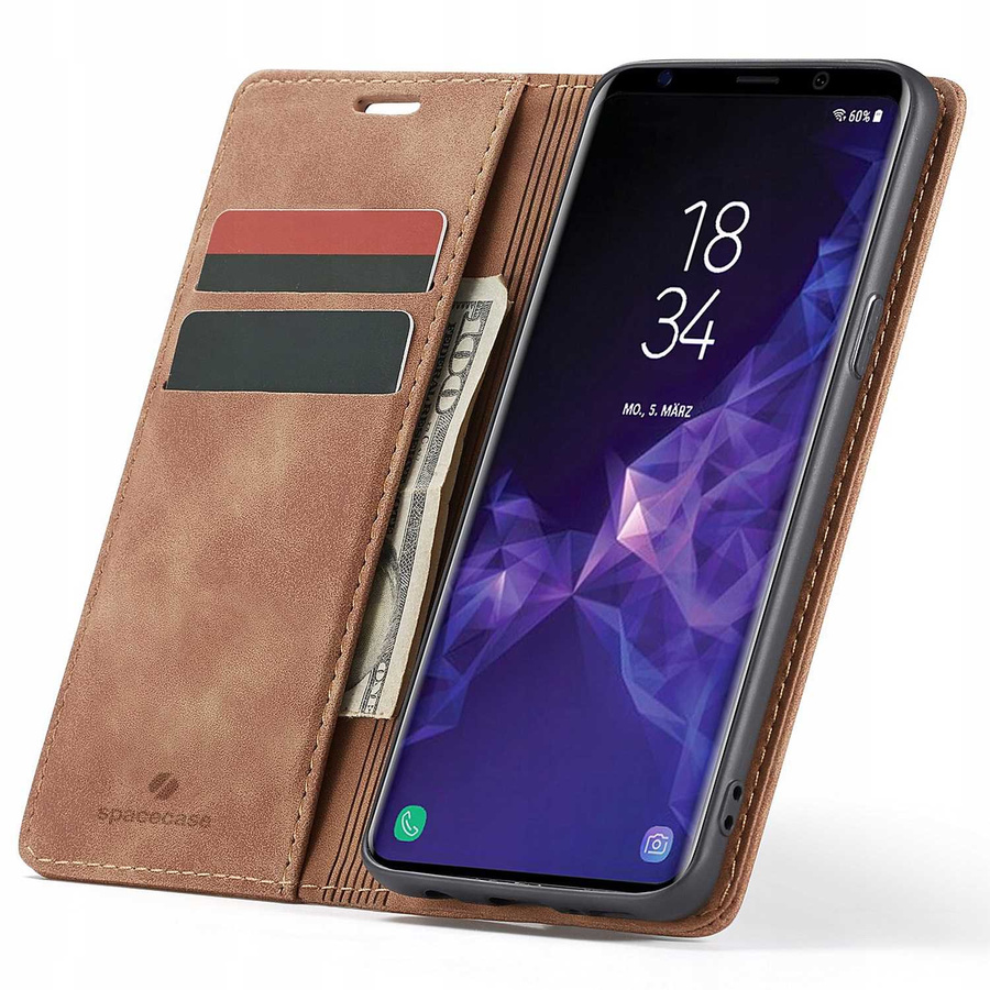 Spacecase maka maciņš Galaxy S9 gaiši brūns