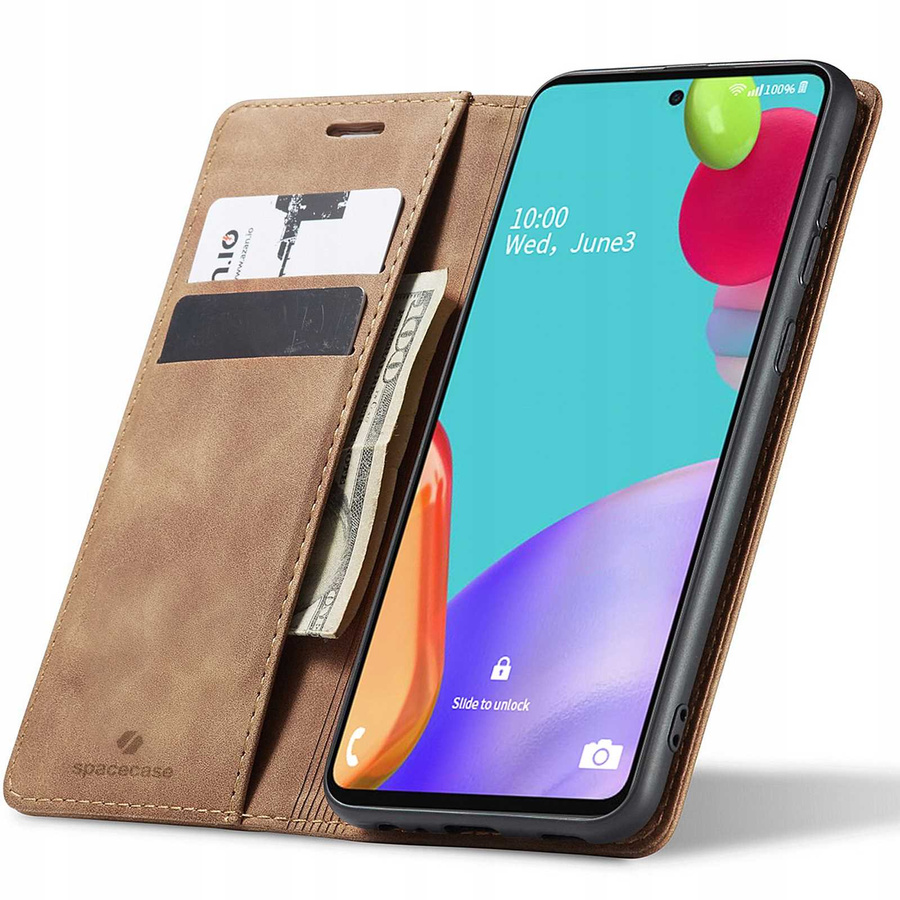 Spacecase maka maciņš Galaxy A52 5G gaiši brūns