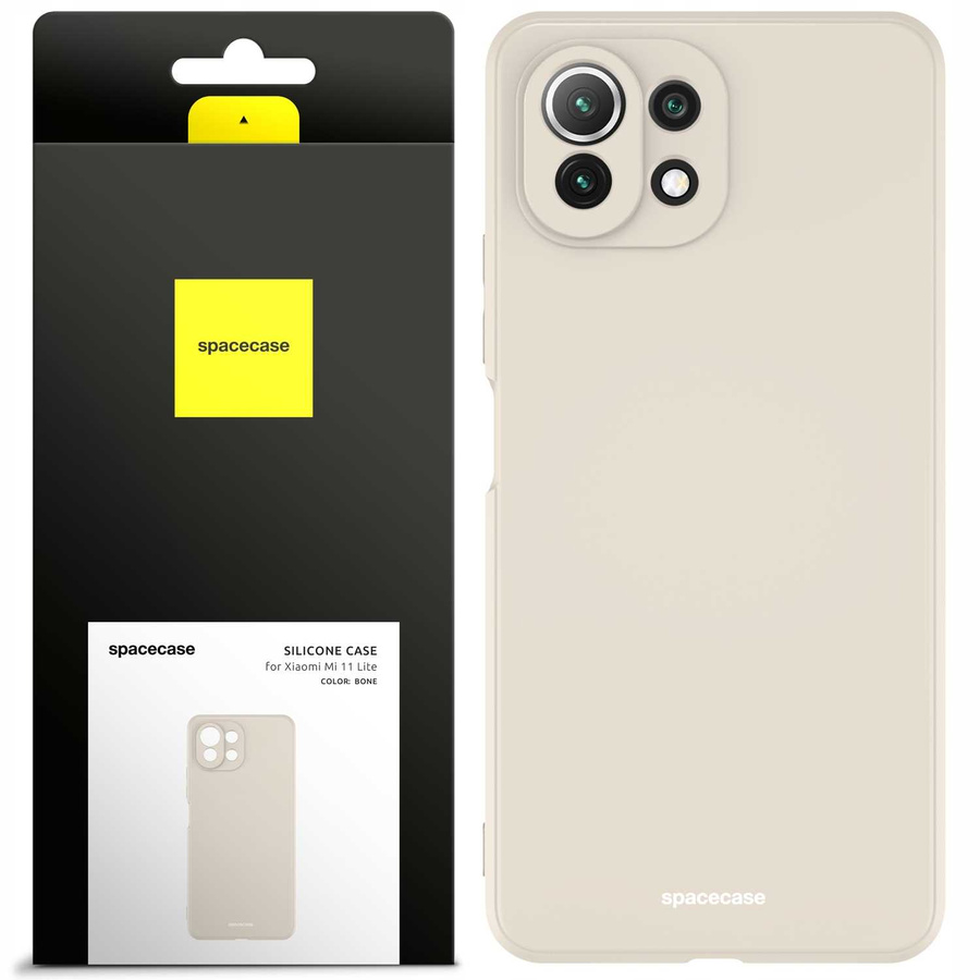 Spacecase silikona maciņš Xiaomi Mi 11 Lite kaula krāsas