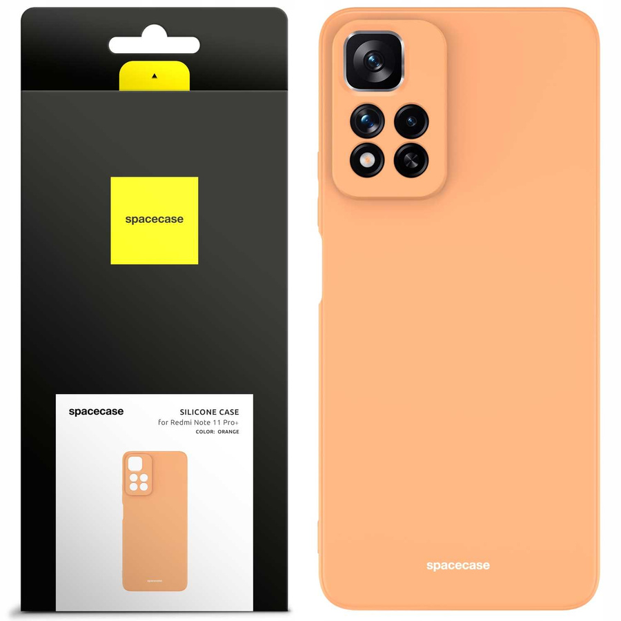 Spacecase silikona maciņš Redmi Note 11 Pro+ oranžs