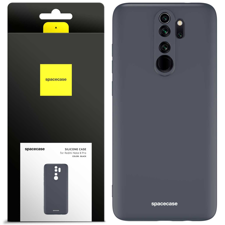 Spacecase silikona maciņš Redmi Note 8 Pro melns