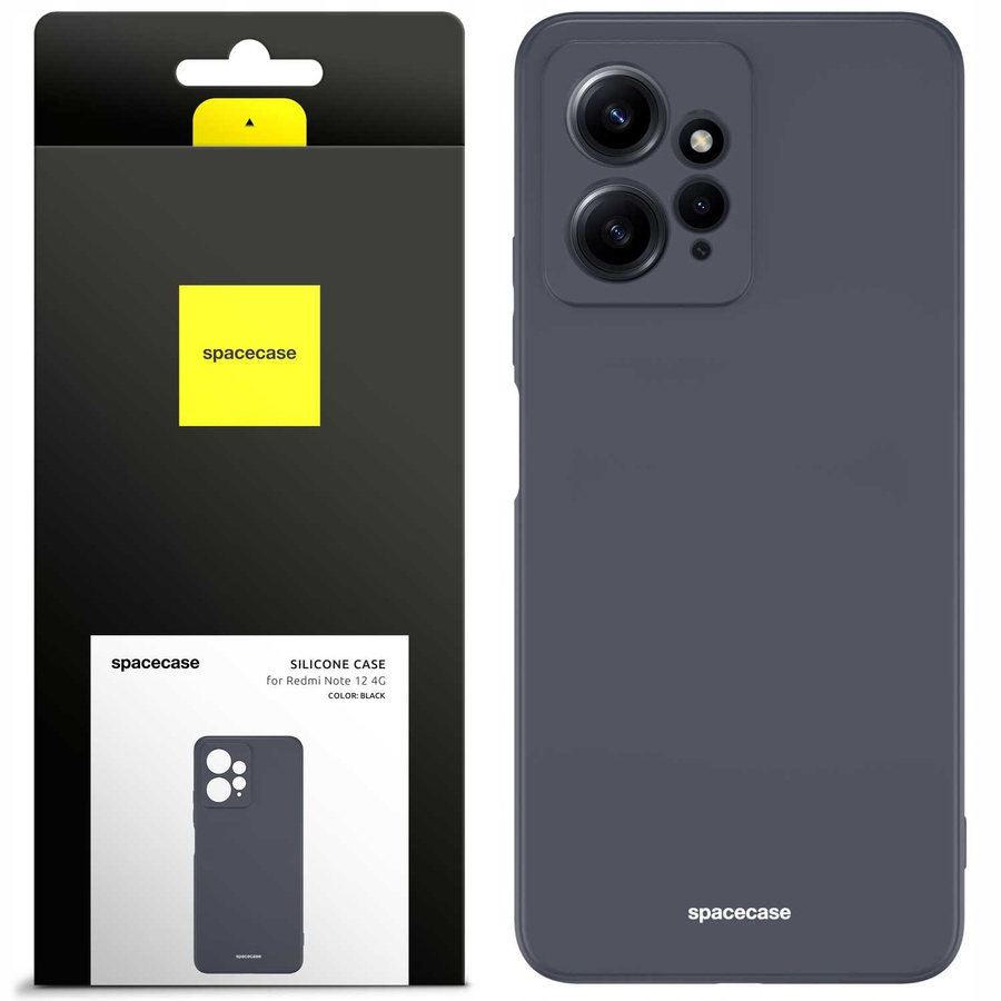 Spacecase Silikona maciņš Redmi Note 12 4G melns
