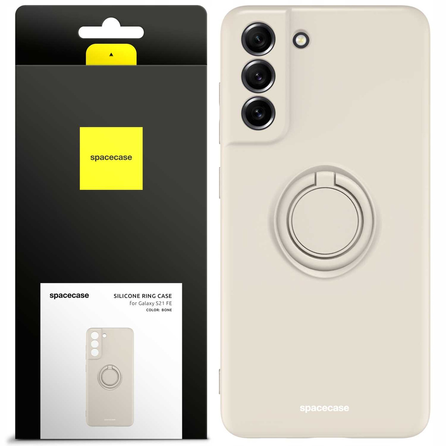 Spacecase silikona maciņš ar gredzenu Galaxy S21 FE bone