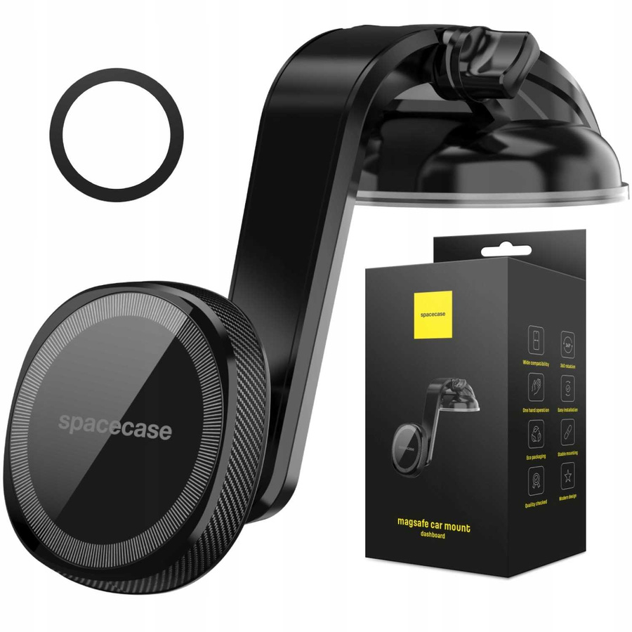 Spacecase Auto turētājs SC07 Dash Magsafe melns