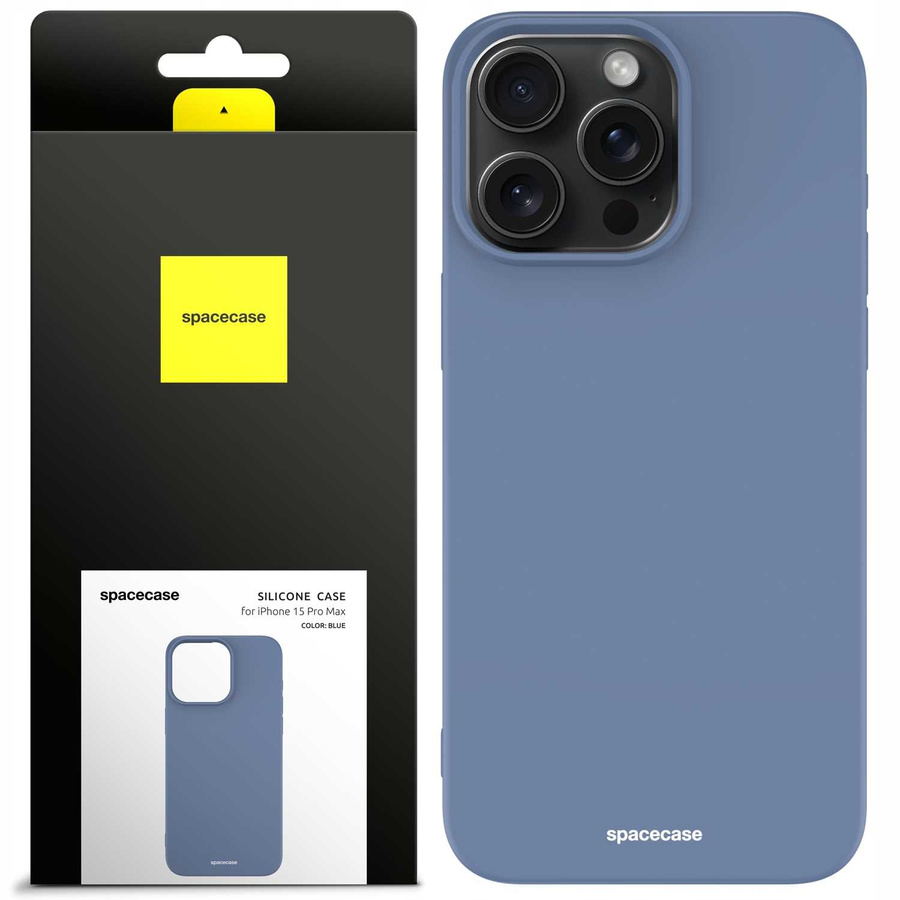 Spacecase Silikona maciņš iPhone 15 Pro Max zils
