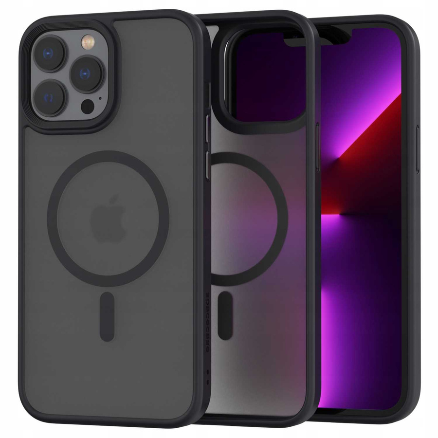 Spacecase Hibrīds magnētiskais maciņš iPhone 13 Pro Max melns