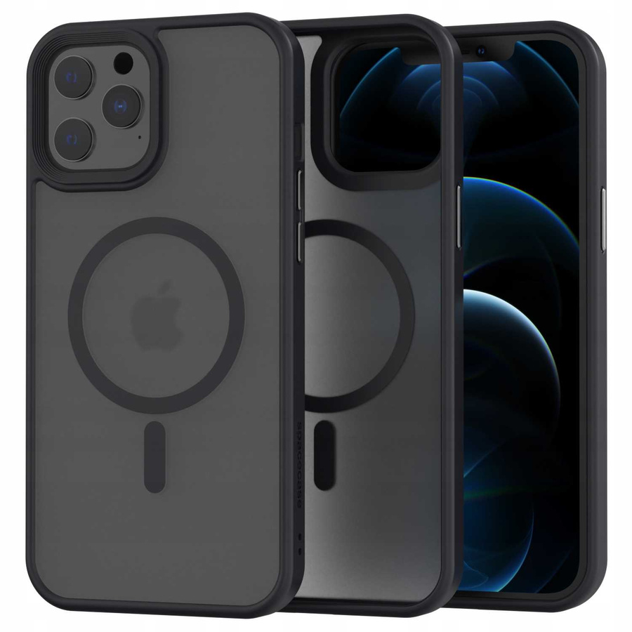 Spacecase Hibrīds magnētiskais maciņš iPhone 12 Pro Max melns