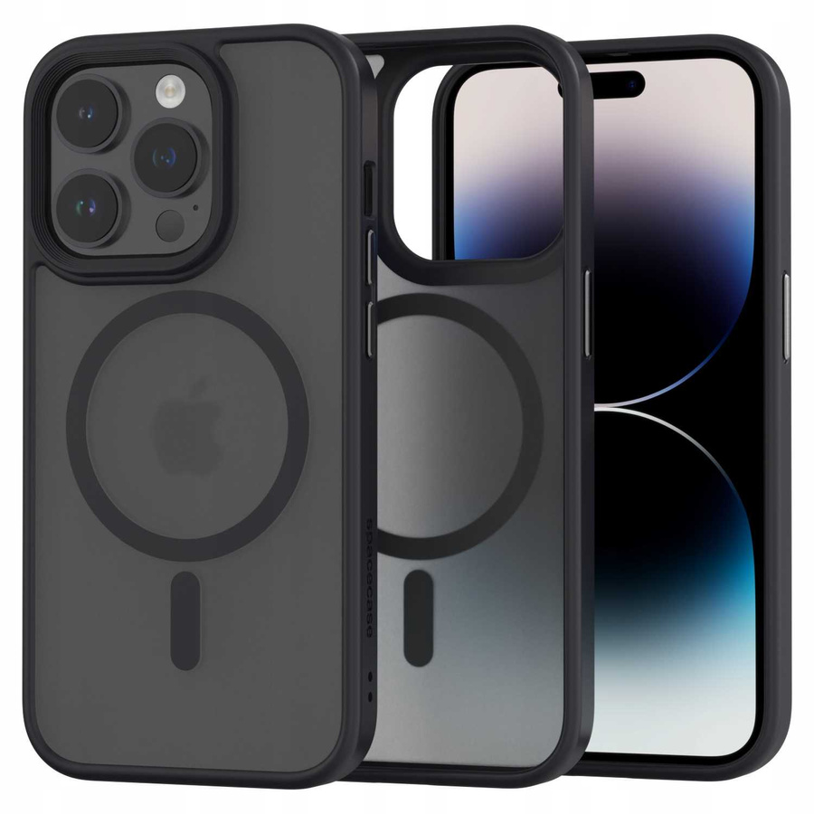 Spacecase Hibrīds magnētiskais maciņš iPhone 14 Pro melns