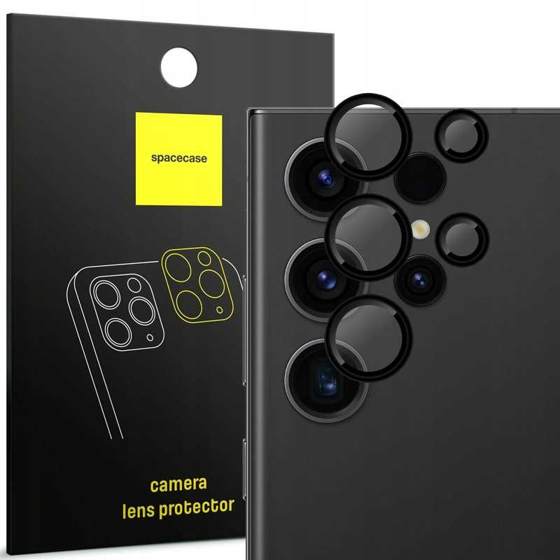 Spacecase Kameras stikls Camera Ring Galaxy S22 Ultra melns