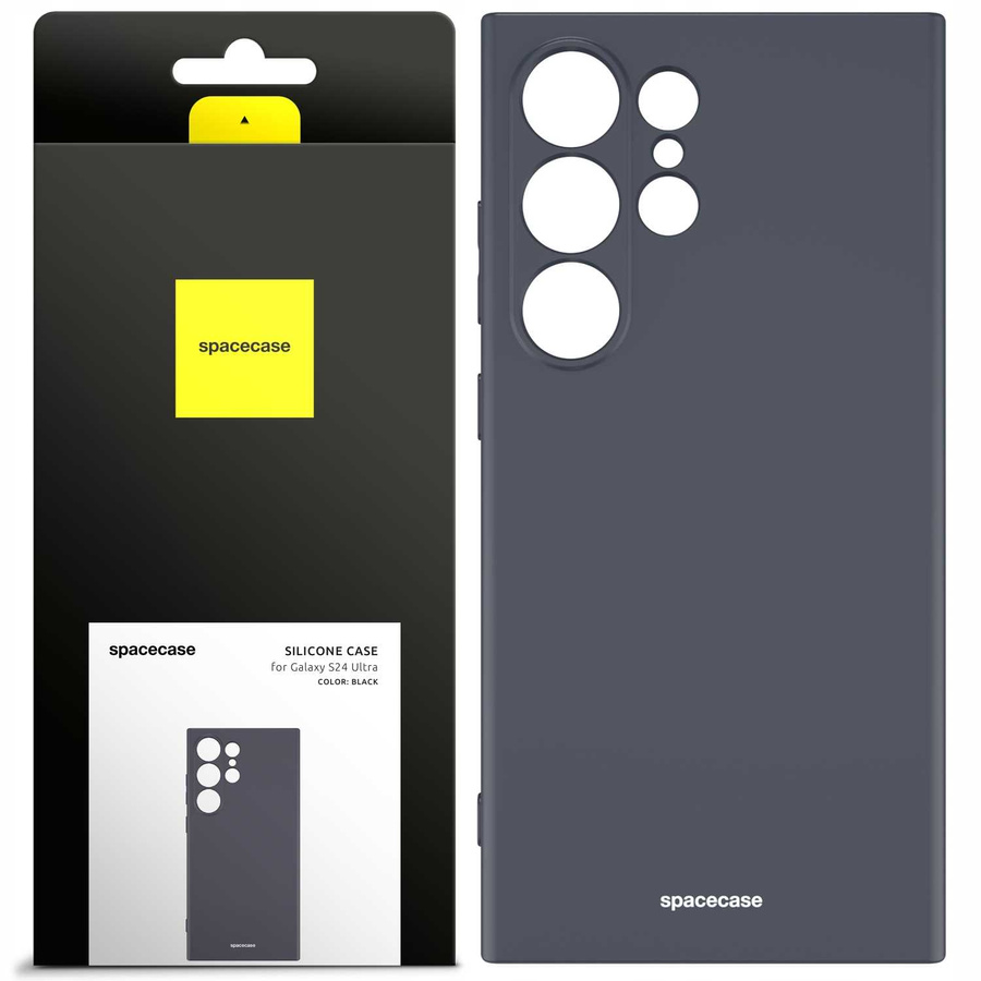 Spacecase Maciņš Silicone Case Galaxy S24 Ultra melns