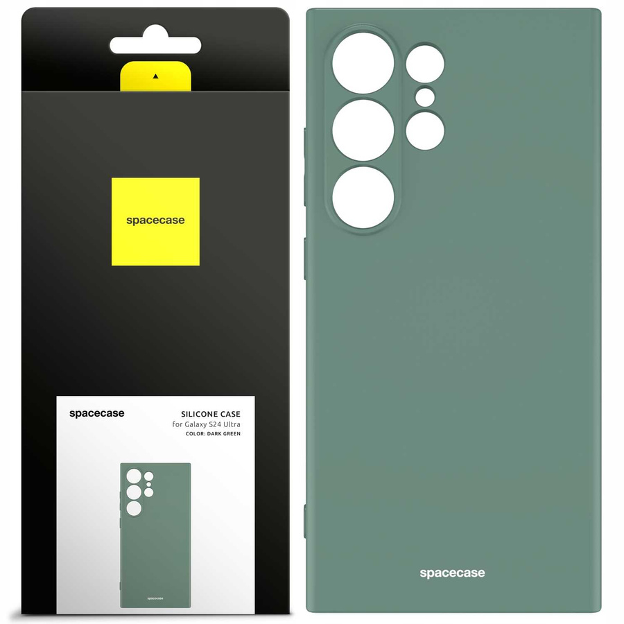 Spacecase Maciņš Silicone Case Galaxy S24 Ultra tumši zaļš