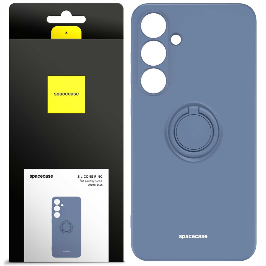 Spacecase Maciņš Silicone Ring Galaxy S24+ zils