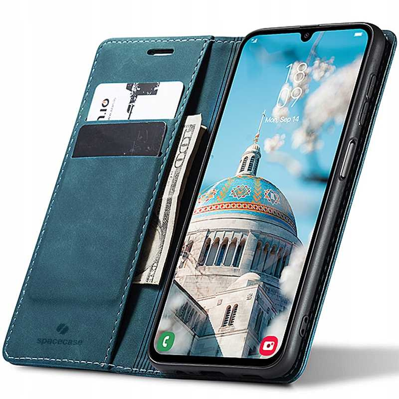 Spacecase Maciņš Wallet Galaxy A35 5G zils