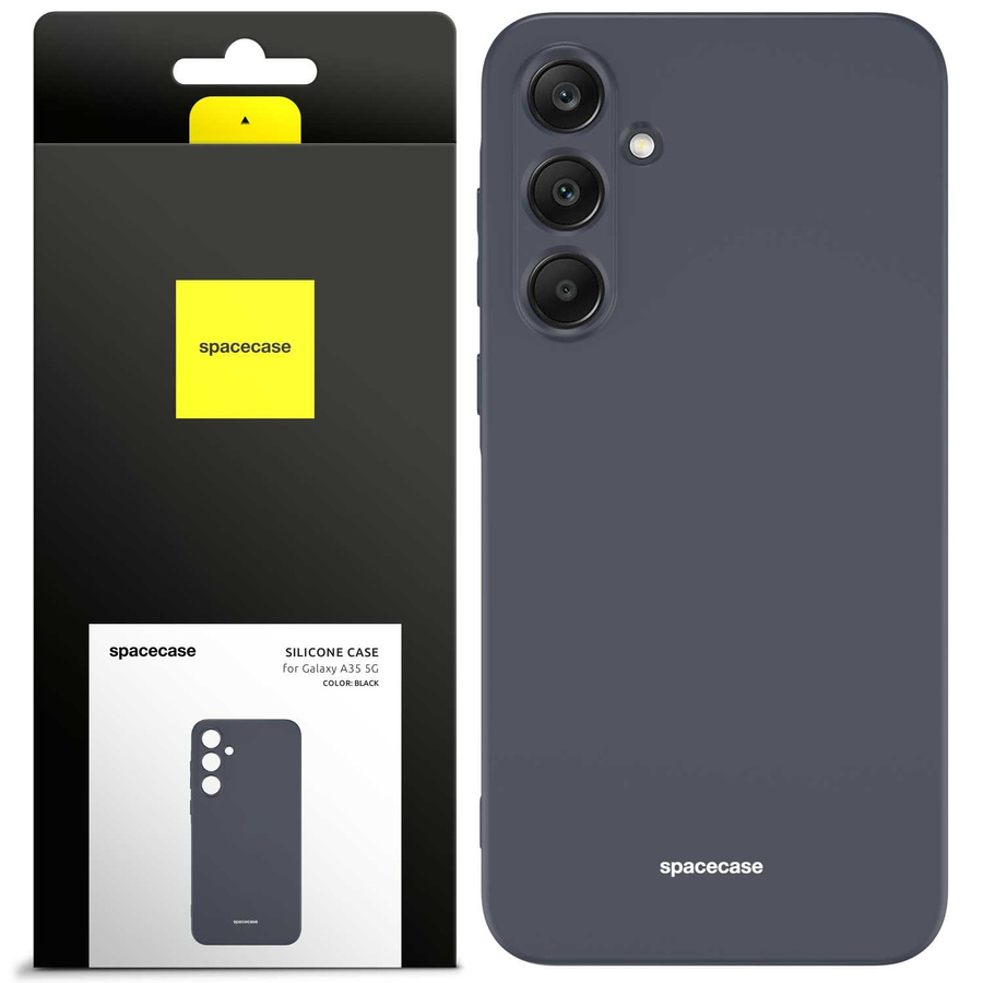 Spacecase Maciņš Silicone Case Galaxy A35 5G melns
