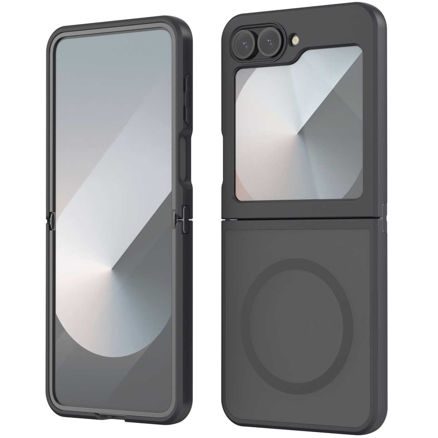 Spacecase Maciņš Hybrid Mag Galaxy Z Flip 6 melns