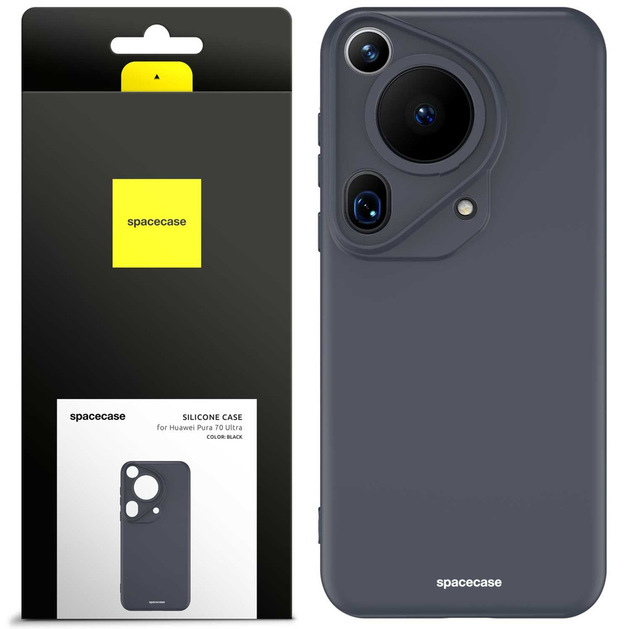 Spacecase Maciņš Silicone Case Huawei Pura 70 Ultra melns