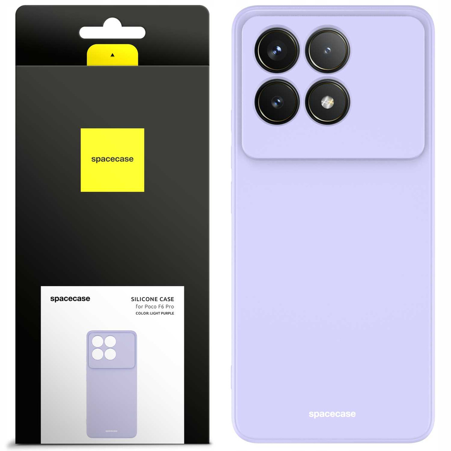 Spacecase Maciņš Silicone Case Poco F6 Pro gaiši violets