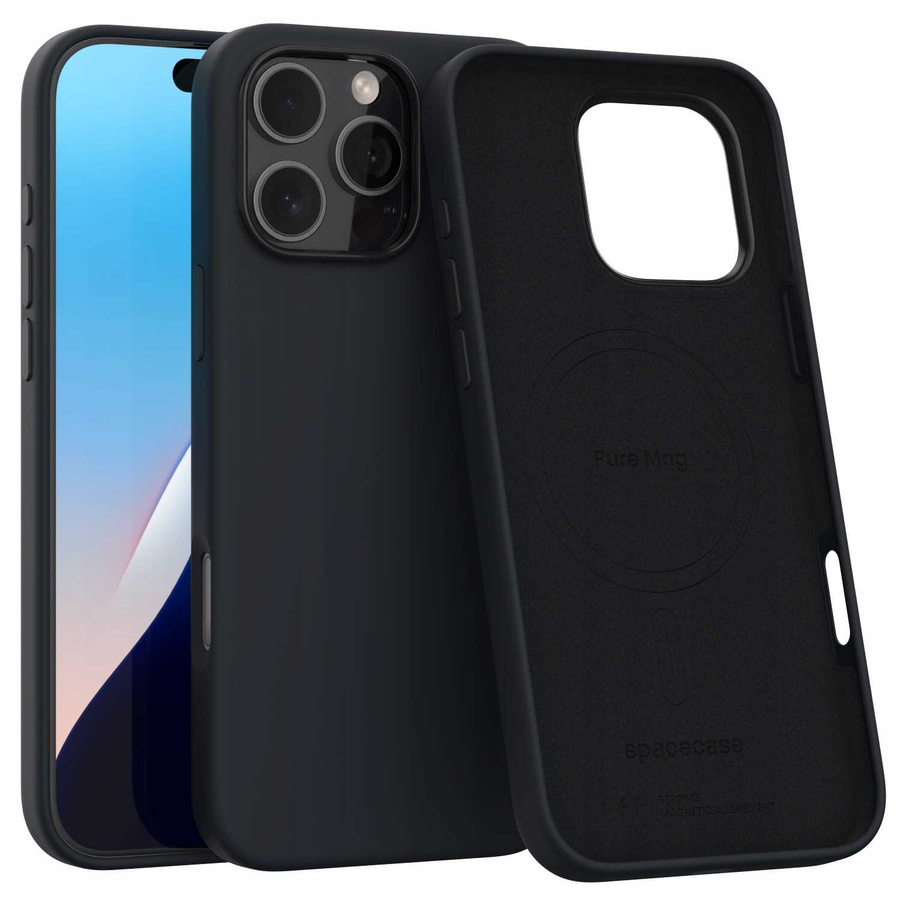 Spacecase Maciņš Pure Mag iPhone 16 Pro Max melns