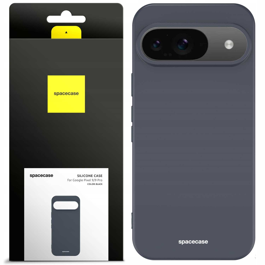 Spacecase Maciņš Silicone Case Google Pixel 9/9 Pro melns