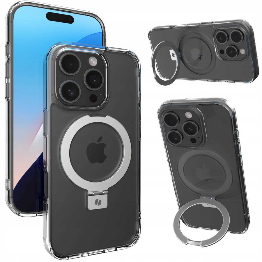 Spacecase Maciņš Ring Pro Mag iPhone 16 Pro caurspīdīgs
