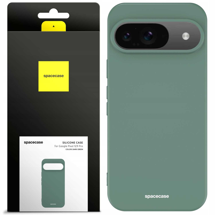 Spacecase Maciņš Silicone Case Google Pixel 9/9 Pro tumši zaļš