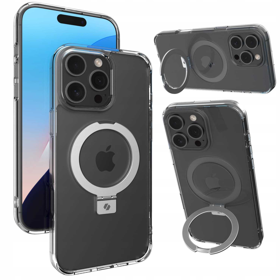 Spacecase Maciņš Ring Pro Mag iPhone 16 Pro Max caurspīdīgs