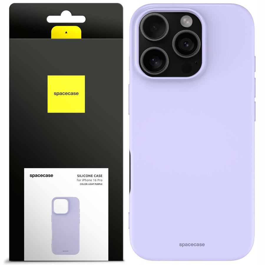 Spacecase Maciņš Silicone Case iPhone 16 Pro gaiši violets