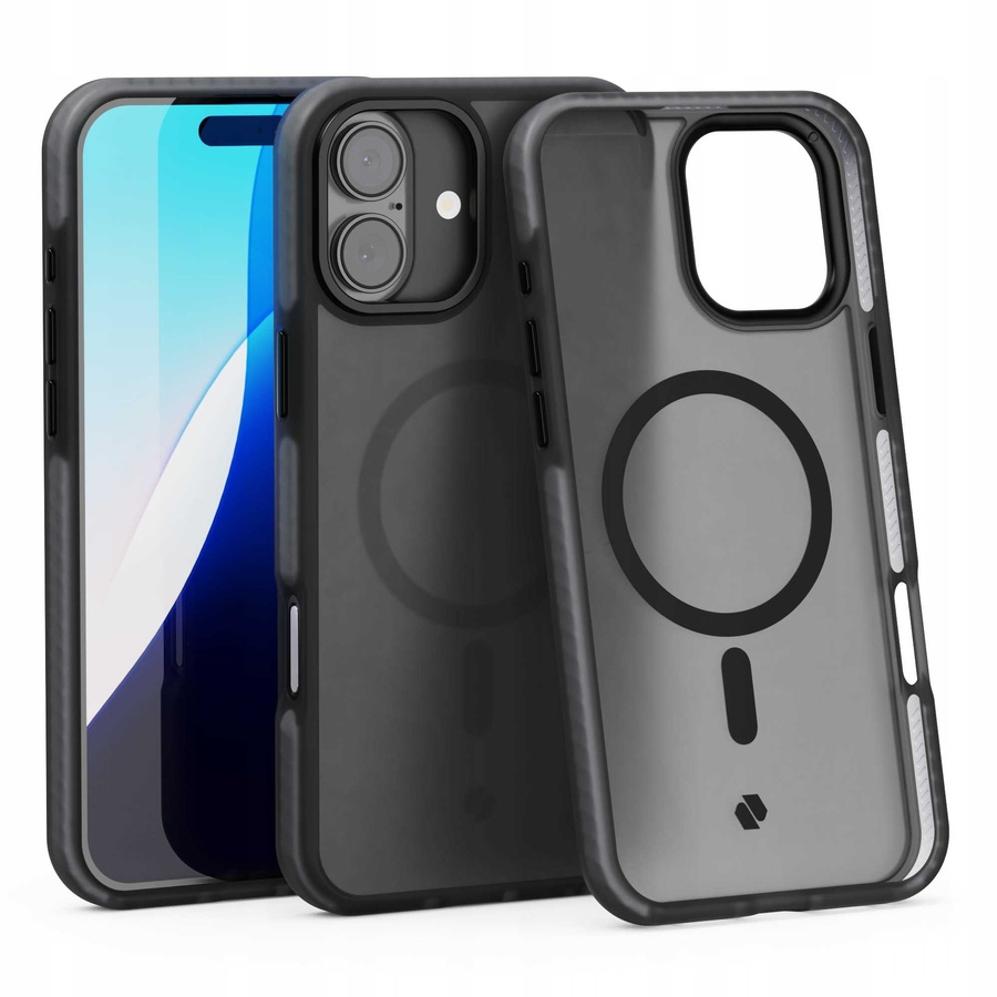 Spacecase Maciņš Hybrid Fusion Mag iPhone 16 Plus melns