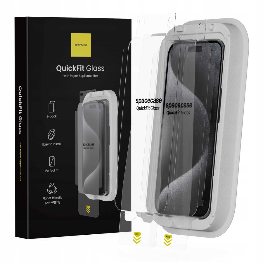 Spacecase Rūdīts stikls QuickFit Glass IPhone 15 Pro Max