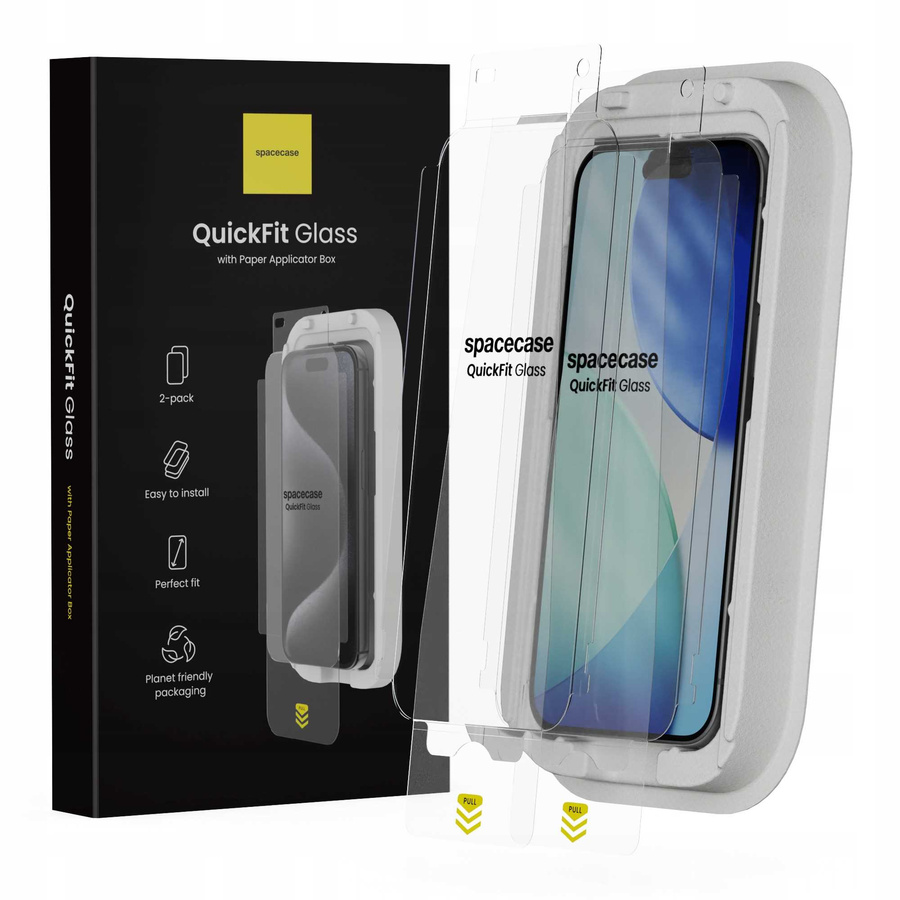 Spacecase Rūdīts stikls QuickFit Glass iPhone 16 Pro Max / 17 Pro Max