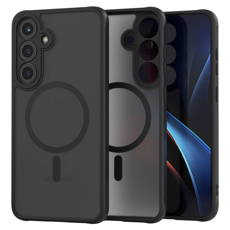 Spacecase Hybrid Mag maciņš Galaxy S25+ melns