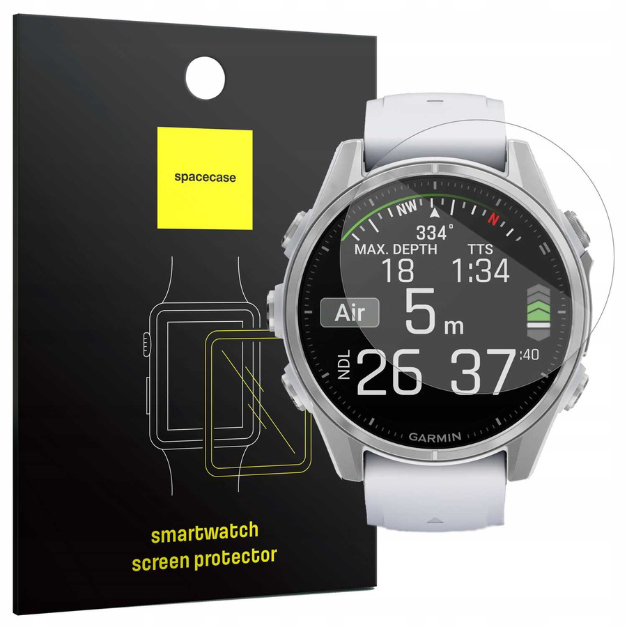 Spacecase Rūdīts stikls SW Glass 2.5D Garmin Fenix 8 43mm