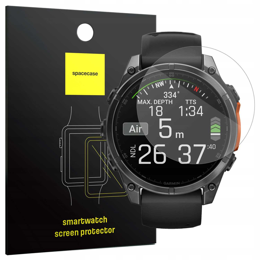 Spacecase Rūdīts stikls SW Glass 2.5D Garmin Fenix 8 47mm