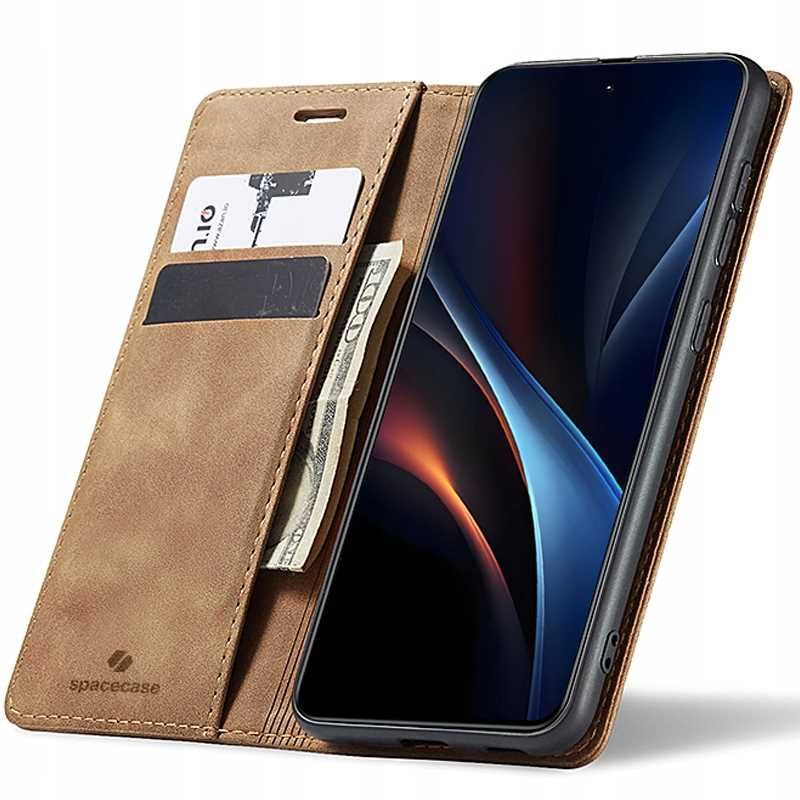 Spacecase Maciņš-maks Galaxy S25 gaiši brūns