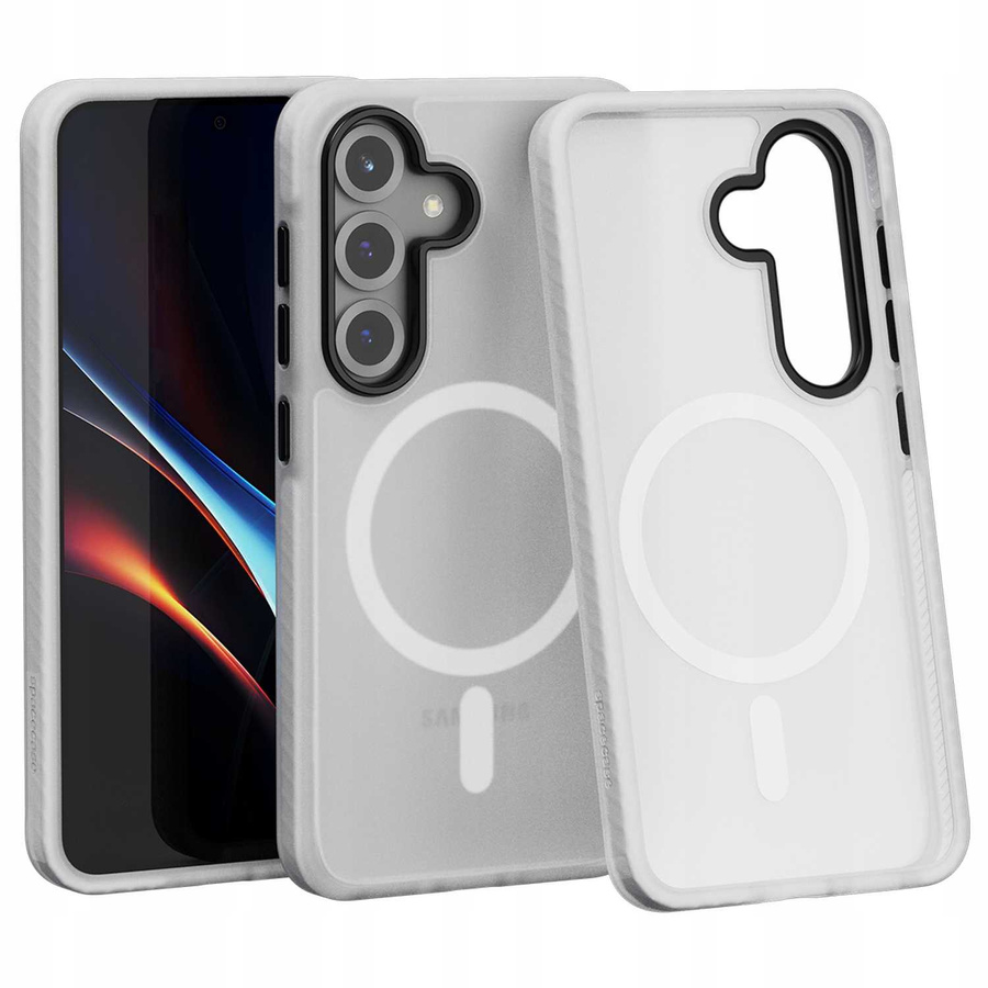 Spacecase Hybrid Fusion Mag maciņš Galaxy S25 balts