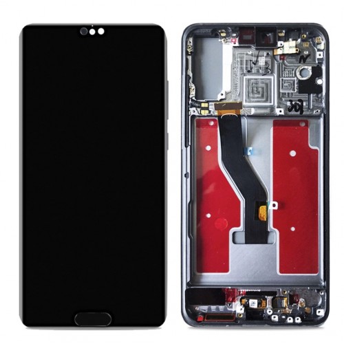 LCD Displejs Saderīgs ar Huawei P20 Pro / Melns / HQ