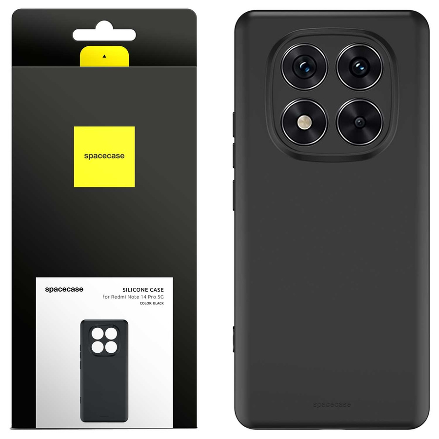 Spacecase Silikona maciņš 3.0 Redmi Note 14 Pro 5G melns
