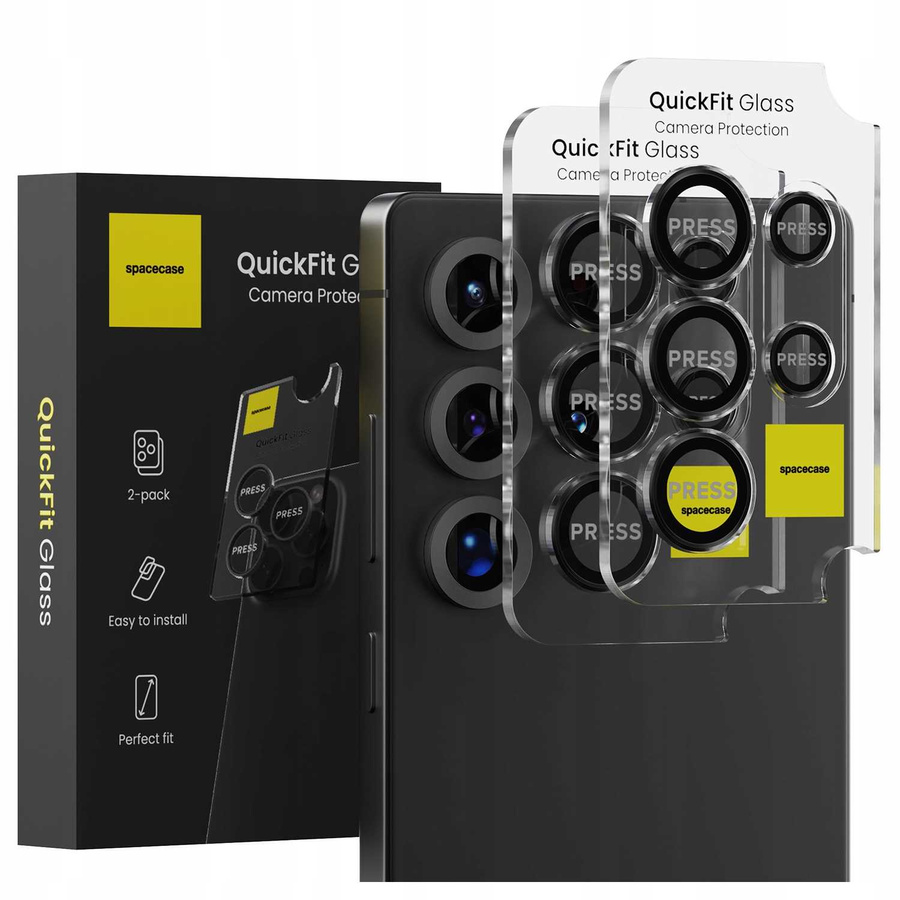 Spacecase Kameras stikls QuickFit Camera Galaxy S25 Ultra melns