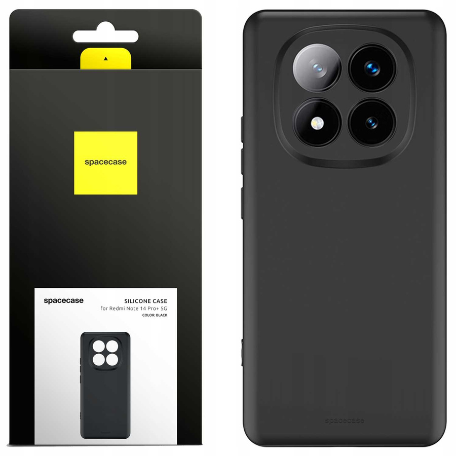 Spacecase Silikona maciņš 3.0 Redmi Note 14 Pro+ 5G melns