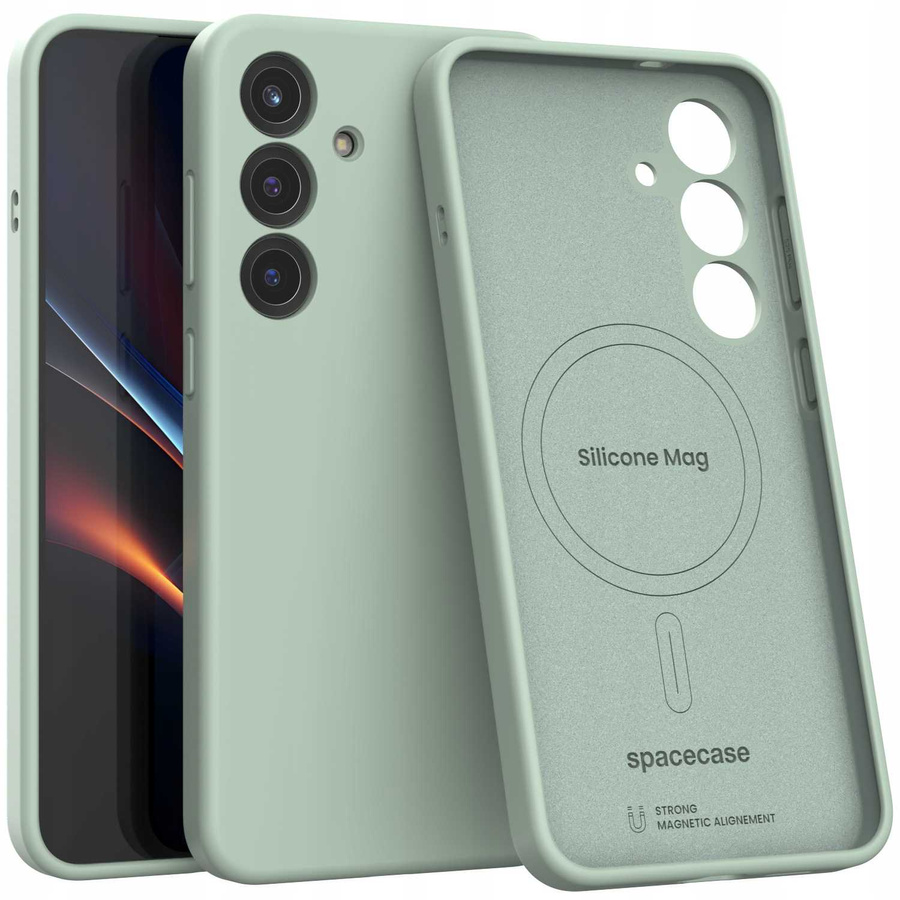 Spacecase Silikona Mag maciņš Galaxy S25+ piparmētru