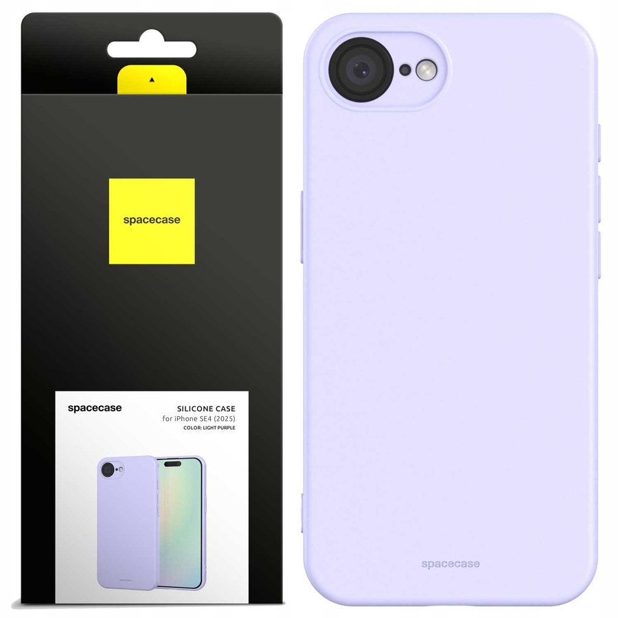 Spacecase Silikona maciņš iPhone 16E / 17E gaiši violets