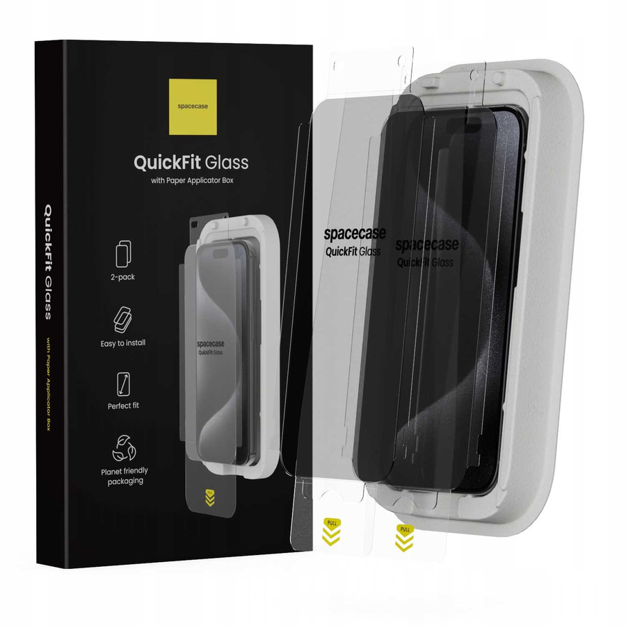 Spacecase Privātuma stikls QuickFit Privacy Glass iPhone 15 Pro